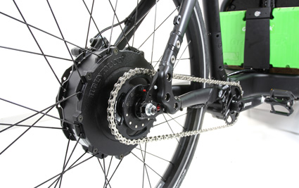 HEINZMANN CargoPower Motor und PINION Getriebe am e-Lastenrad HEINZMANN CargoPower Motor und PINION Getriebe am e-Lastenrad